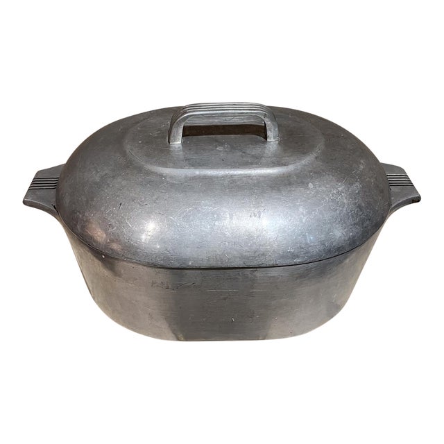 1960s Wagner Ware Magnalite 4265 Oval Roaster Lidded Dutch Oven For Sale