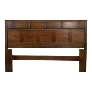 Mid-Century Modern Walnut Headboard, Full/Queen For Sale