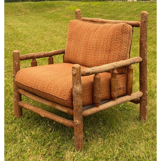 Set of Four Old Hickory Furniture Co. "Old Faithful" Great Room Lounge Chairs, Shelbyville, Indiana For Sale In New York - Image 6 of 9