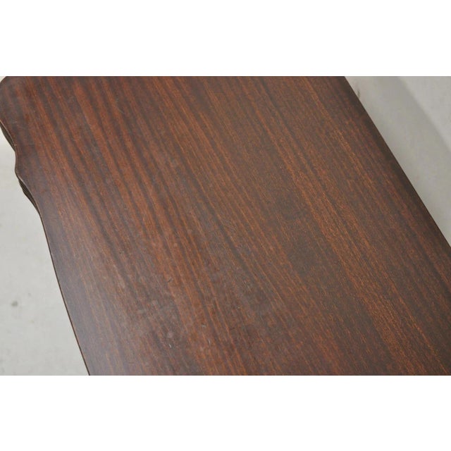 Antique Georgian Chippendale Mahogany Convertible Flip Top Console Game Table For Sale In Philadelphia - Image 6 of 12