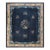 Antique 1900s Navy Chinese Peking Carpet 8'4" X 9'10" Floral Design Handmade Rug For Sale