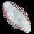 Aureliano Toso Vintage Murano Dino Martens 1950s White Red Aventurine Ribbons Italian Art Glass Center Bowl For Sale - Image 4 of 8