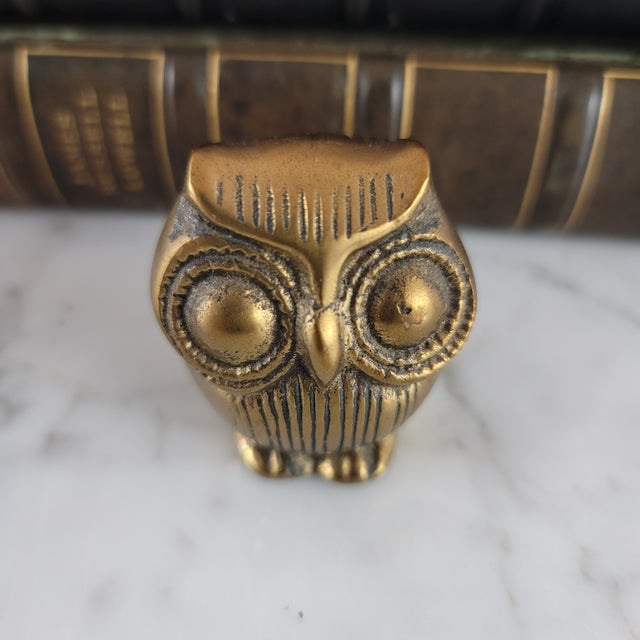 1960s Vintage Brass Owl Family - Set of 3 For Sale - Image 5 of 5