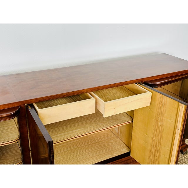 Art Deco French Walnut Sideboard by Jules Leleu, 1930s For Sale - Image 16 of 17