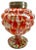 Pique Fleurs Vase in Multi Color Decor with Grille, 1930s For Sale