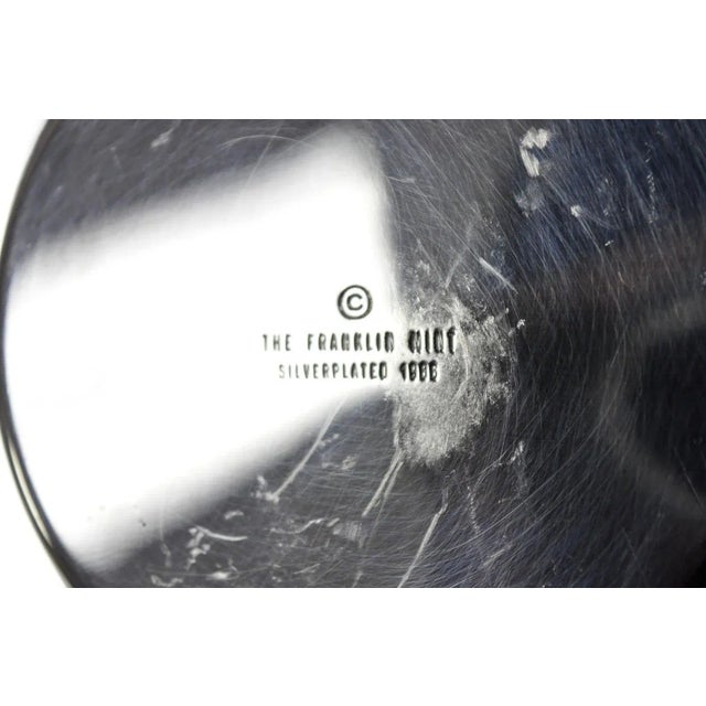 The Franklin Mint 1986 Silver Plated Fluted Champagne Chiller Lion Ice Bucket For Sale - Image 11 of 12