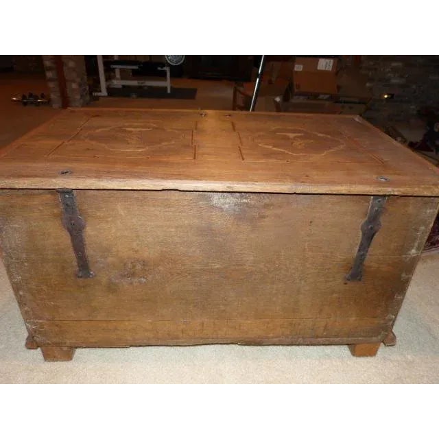 Brown Antique German Trunk For Sale - Image 8 of 13