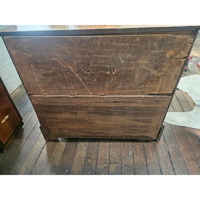Antique Chippendale chest of drawers with original bracket base and bat wing brasses. This would be great as a bedroom...
