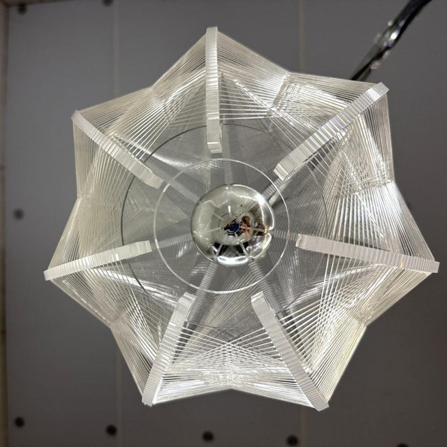 Acrylic Glass Hanging Lamp attributed to Paul Secon for Sompex, 1960s For Sale - Image 8 of 17