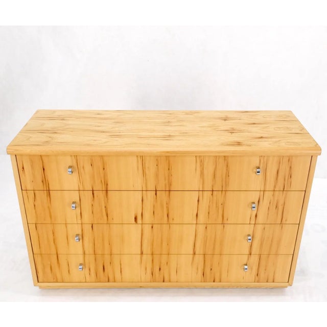 Mid 20th Century Mid Century Solid Wood Blonde Pecan Veneered 4 Drawers Dresser by Founders For Sale - Image 5 of 13
