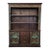 Antique Door and Carvings Repurposed Large 70" Wide Bookcase Cabinet For Sale