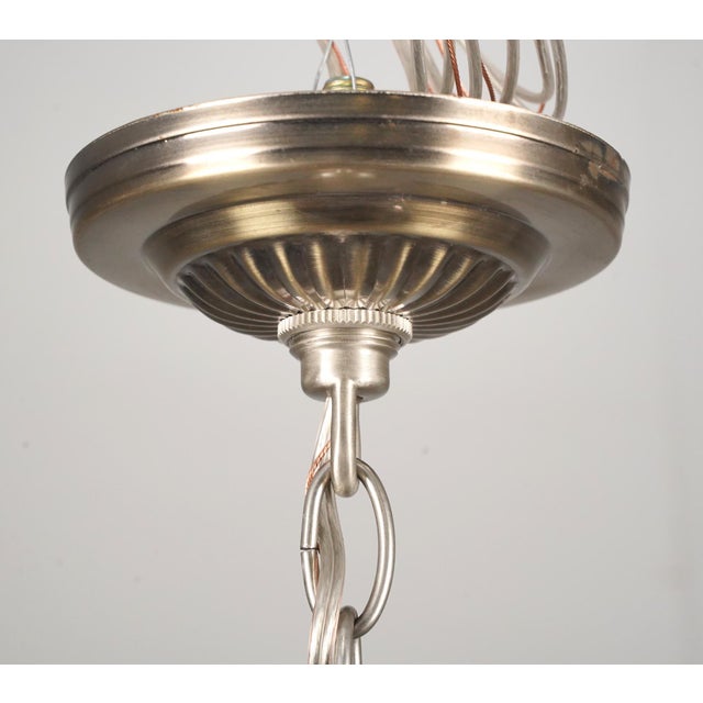 Mid 20th Century Restored Victorian Exposed Bulb Brass Chandelier For Sale - Image 10 of 11