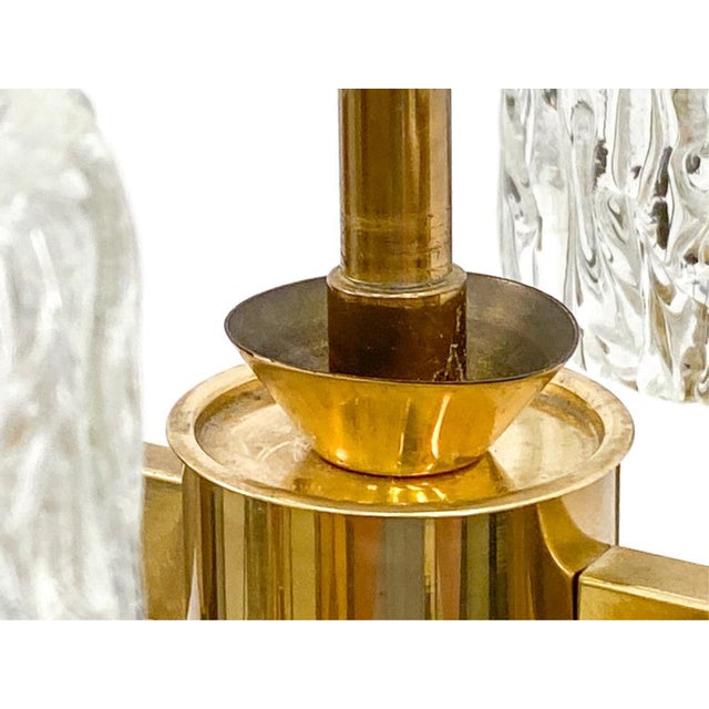 1950's Swedish Pendant Light and Two Sconces by Carl Fagerlund for Orrefors- A Three Piece Set For Sale - Image 10 of 17