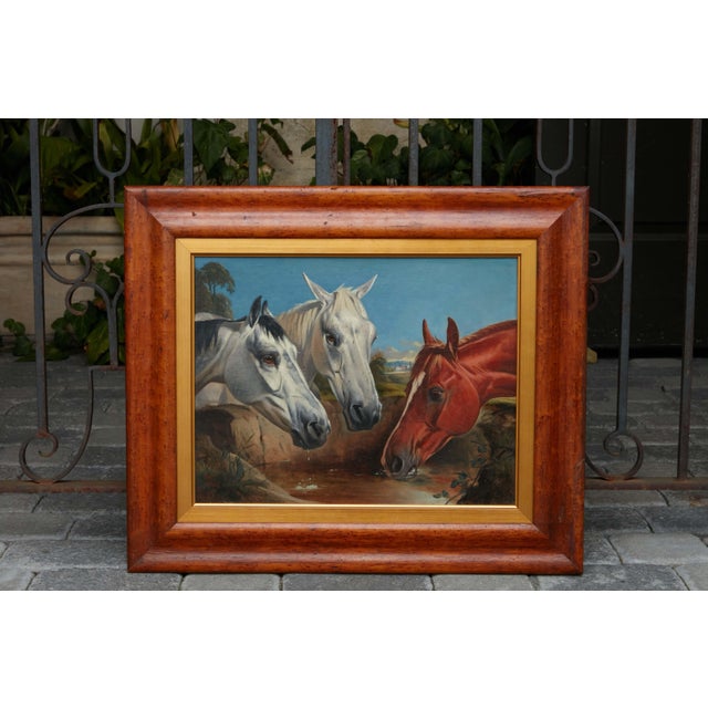English Oil on Board Horse Painting by John Alfred Wheeler, circa 1880 For Sale - Image 4 of 10