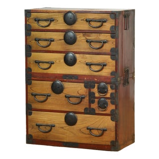 Japanese Tansu Chest of Drawers, 1870 For Sale