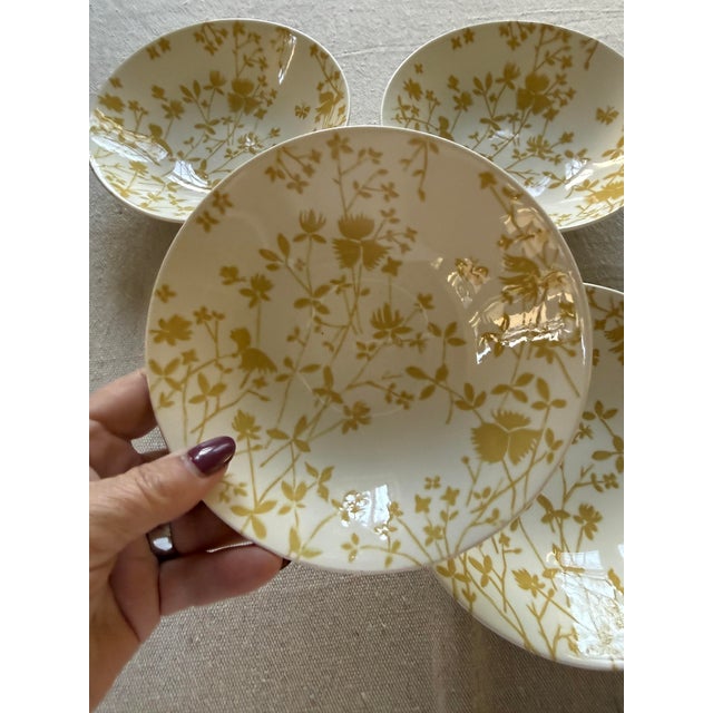 Set of 4 Sheffield Ironstone Golden Meadow Small Bowls 1950s Vintage English Ironstone For Sale In Chicago - Image 6 of 7