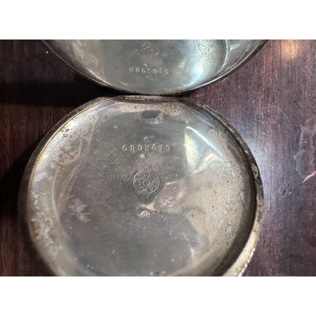 Metal Omega Pocket Watch in Silver For Sale - Image 7 of 12