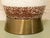 Vintage Textured Ceramic Table Lamp With Brown and White Stripes For Sale In Los Angeles - Image 6 of 10