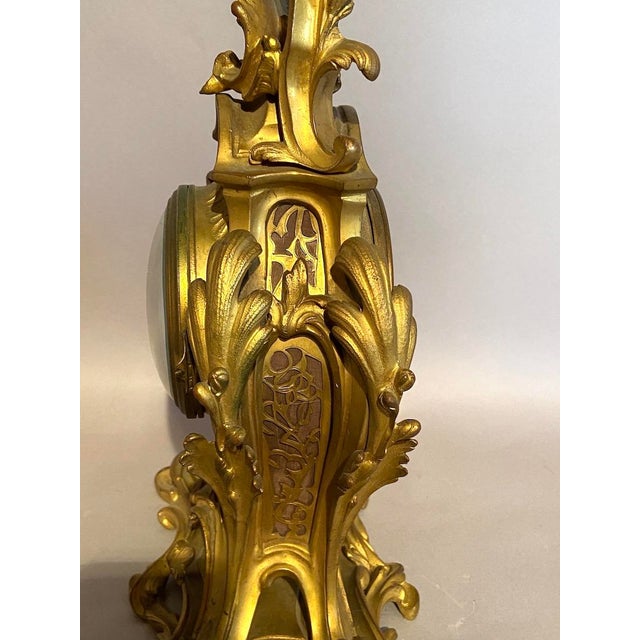 19thC French S. Marti Louis XV Ormolu Bronze Clock – 1 Pc For Sale - Image 14 of 18