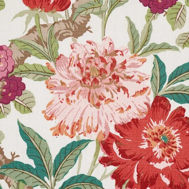 Traditional Sample - Schumacher Enchanted Garden Fabric in Fuchsia For Sale - Image 3 of 3