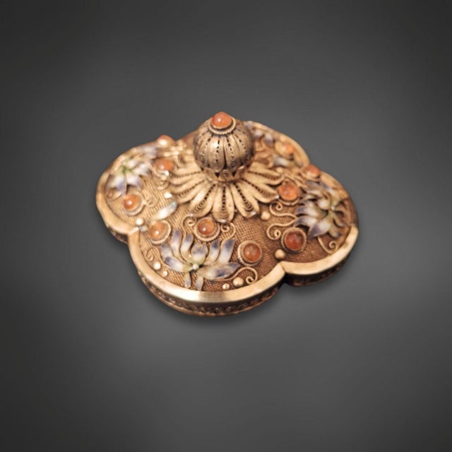 Sterling Silver Tea Caddy, China, 1920s For Sale - Image 7 of 10