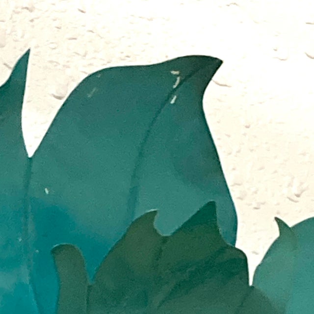 Mid-Century Modern Large Multi-Layered Painted Metal Sculptural Flower Wall Art For Sale - Image 3 of 5