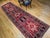 Antique Persian Heriz Karajeh Runner, Hand-Knotted Wool, Geometric Medallion Pattern, Red & Navy, 4x14 For Sale In Chicago - Image 6 of 18