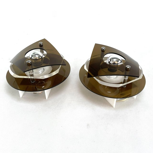 Set of 2 Wall Lamps from Herda - 1970s This great lamps are a real design classic from the 1960s-1970s. The wall lamps are...