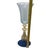1970s Vintage Murano Venetian Glass Chalice Aventurine Gold Stem Cobalt Blue Goblet For Sale - Image 5 of 5