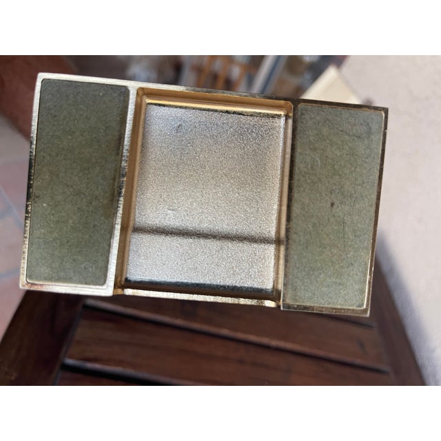 1970s Mid Century Bulova Shelf Mantle Desk Brass Carriage Clock With Alarm Works For Sale - Image 5 of 5