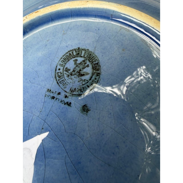 Vintage Blue Bordallo Pinheiro Plates Set of 6 For Sale - Image 10 of 11
