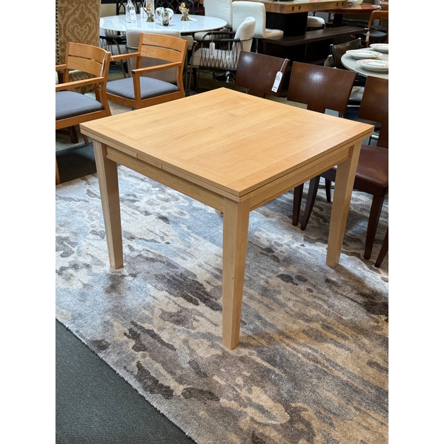 Contemporary Crate & Barrel Extension Dining Table For Sale - Image 3 of 12