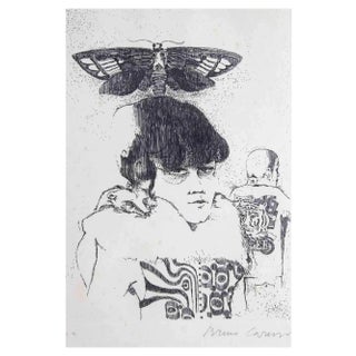 Bruno Caruso, Toreador et Papillon, Etching, 1980s For Sale