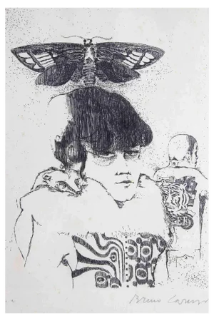 Bruno Caruso, Toreador et Papillon, Etching, 1980s