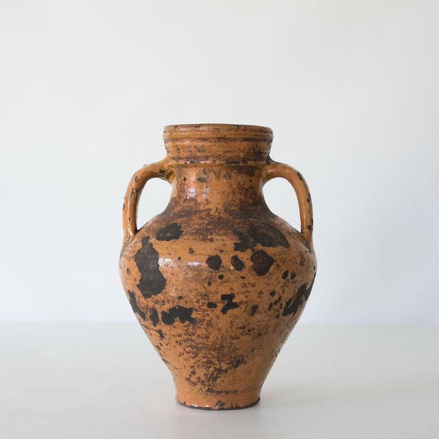 Ceramic 19th Century Terracotta Vase with Ochre Glaze For Sale - Image 7 of 7