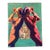 This vintage figurative drawing by South Florida artist Ron Seitler is rendered in oil crayon on paper, presenting two...