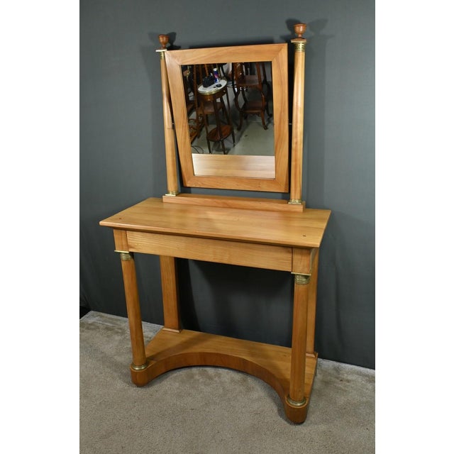 Traditional Early 19th Century Empire Dressing Table in Cherry For Sale - Image 3 of 18