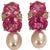 Christina Addison Grande Gum Drop Earrings With Cabochon White Jade and Garnet and Diamonds For Sale - Image 10 of 12