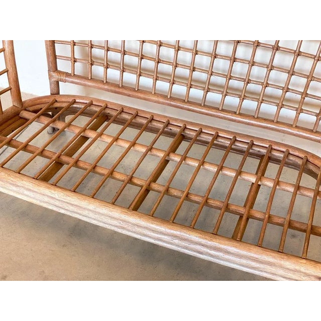 Sofa in Wicker & Bamboo, 1980s For Sale - Image 4 of 10