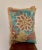 Beautiful large rectangular pillow with 2” jute fringe all around Hues of brown and turquoise flowers - works with both...