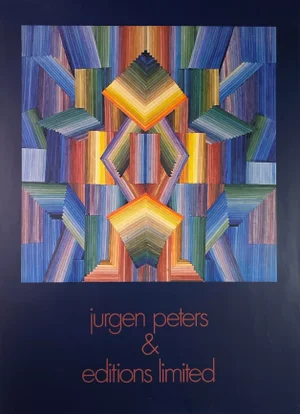 1980 Geometric Op Art Jurgen Peters Editions Limited Poster