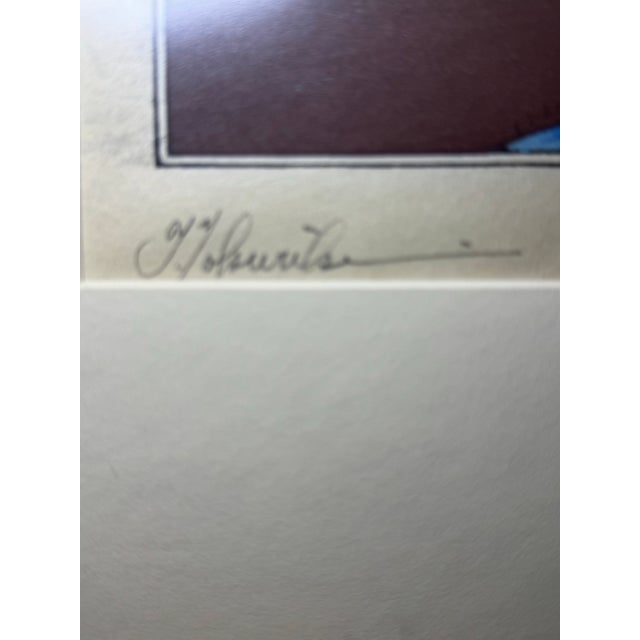 1950s Artisan-Signed Hiroshige Woodblock: "Maple Trees at Tsūten Bridge" | Showa Master Edition For Sale - Image 4 of 9