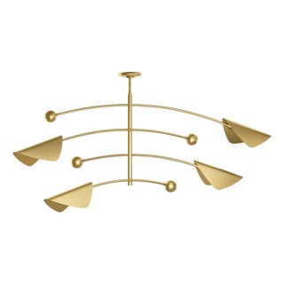 Eclipse Mobile Chandelier, Natural Brass For Sale