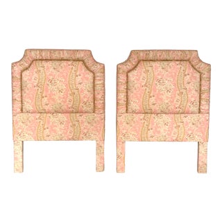 Vintage Custom Padded Twin Headboards - a Pair For Sale