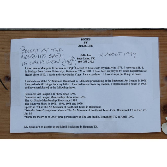 Textile Julie Lee Boxed Sculpture with a Shell and Purple Cloth 2001 For Sale - Image 7 of 8