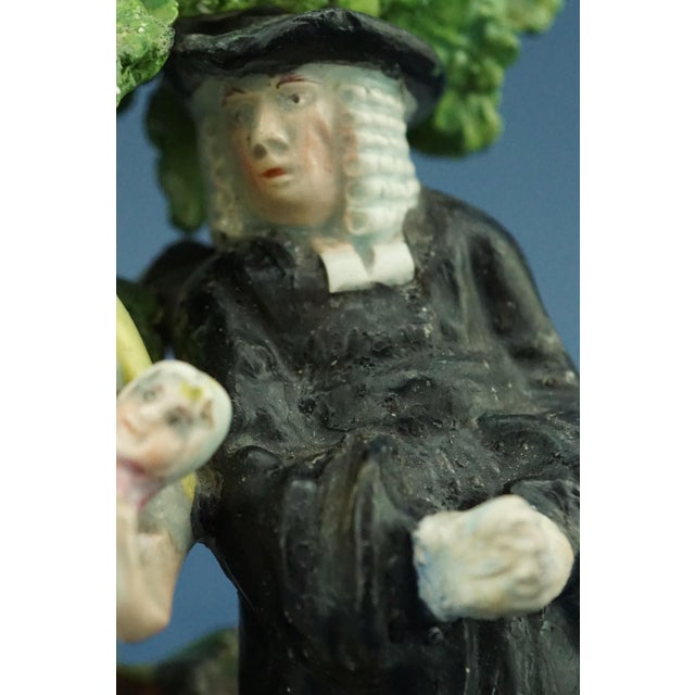 19th Century English Staffordshire Ceramic Sculpture of Peasant Family with Child attributable to John Dale, 1800s For Sale - Image 17 of 18
