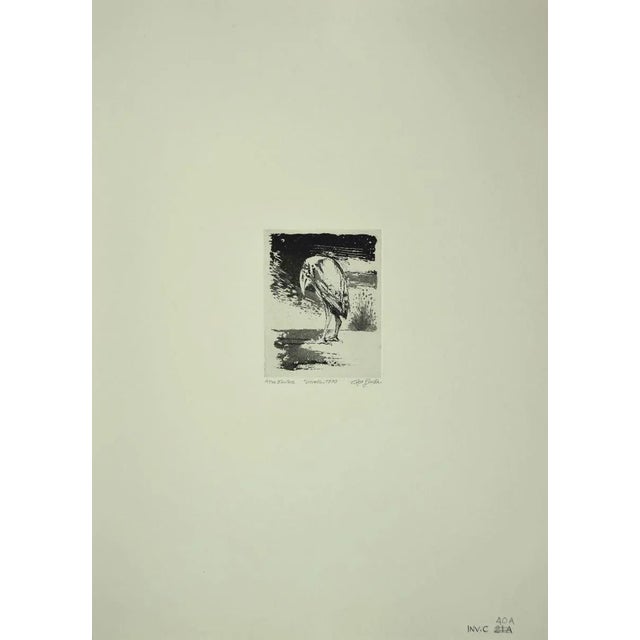 Bird is an original Contemporary artwork realized in 1970 by the italian artist Leo Guida. Original Etching on paper....