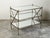 Italian Midcentury Patinated Metal Trolley with Mirrored Shelves and Casters For Sale - Image 4 of 10