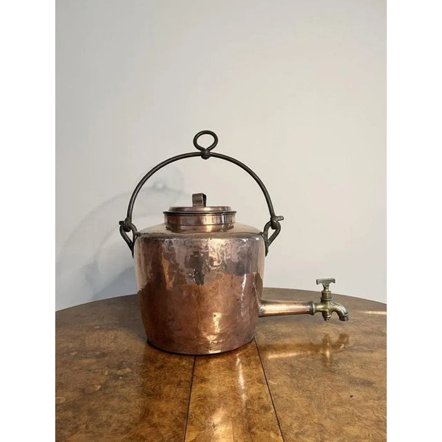 Copper Large George III Hanging Copper Water Urn, 1800s For Sale - Image 8 of 8