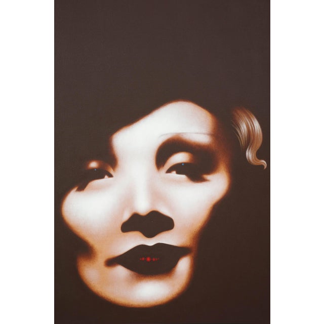 Dietrich An original painting by Lynn Curlee of Marlene Dietrich in costume as Catherine the great in the scarlet empress,...